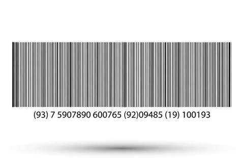 Realistic bar code icon. A modern simple flat barcode. Marketing Stock-Illustration