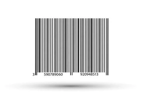 Realistic bar code icon. A modern simple flat barcode. Marketing Stock-Illustration