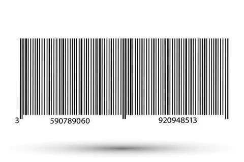 Realistic bar code icon. A modern simple flat barcode. Marketing Stock-Illustration
