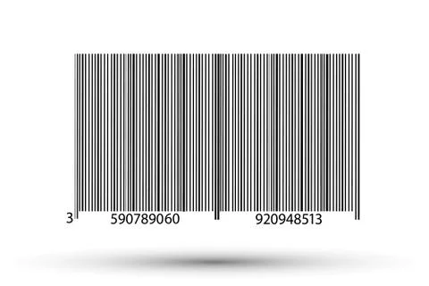 Realistic bar code icon. A modern simple flat barcode. Marketing Stock-Illustration