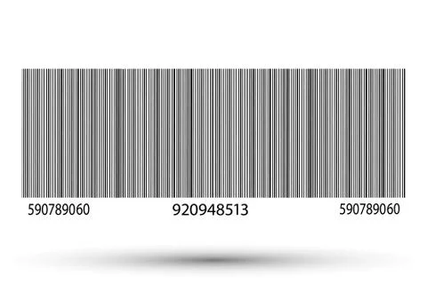 Realistic bar code icon. A modern simple flat barcode. Marketing Stock-Illustration