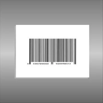 Realistic bar code icon. A modern simple flat barcode. Marketing Stock-Illustration