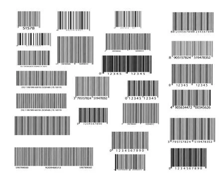 Realistic bar code icon. A modern simple flat barcode. Marketing Stock-Illustration