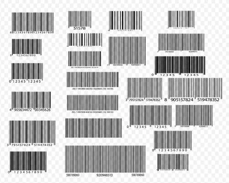 Realistic bar code icon. A modern simple flat barcode. Marketing Stock Illustration