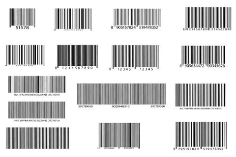 Realistic bar code icon. A modern simple flat barcode. Marketing Illustrazione stock