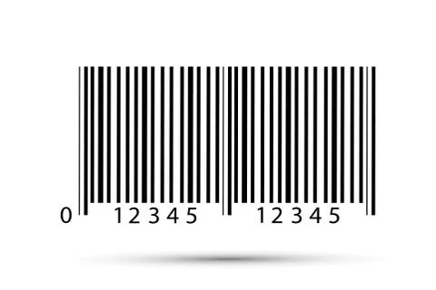 Realistic bar code icon. A modern simple flat barcode. Marketing Stock-Illustration