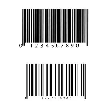 Realistic bar code icon. A modern simple flat barcode. Marketing Stock Illustration