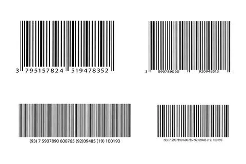 Realistic bar code icon. A modern simple flat barcode. Marketing Stock-Illustration