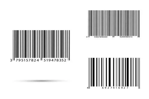 Realistic bar code icon. A modern simple flat barcode. Marketing Stock Illustration