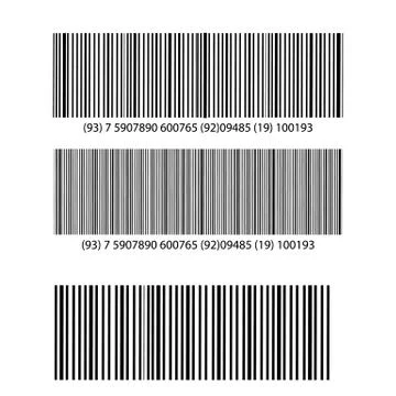 Realistic bar code icon. A modern simple flat barcode. Marketing Stock-Illustration