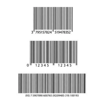 Realistic bar code icon. A modern simple flat barcode. Marketing Stock-Illustration