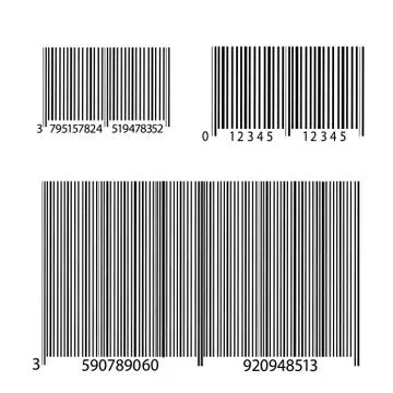 Realistic bar code icon. A modern simple flat barcode. Marketing Stock-Illustration
