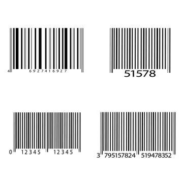 Realistic bar code icon. A modern simple flat barcode. Marketing Stock-Illustration