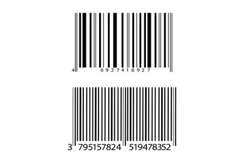 Realistic bar code icon. A modern simple flat barcode. Marketing Stock-Illustration