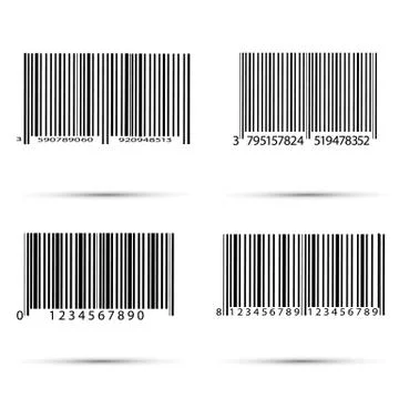 Realistic bar code icon. A modern simple flat barcode. Marketing 스톡 일러스트