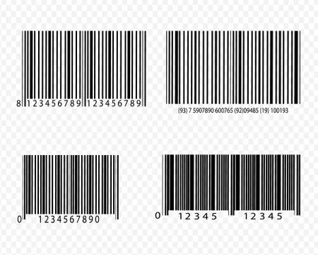 Realistic bar code icon. A modern simple flat barcode. Marketing Stockillustratie