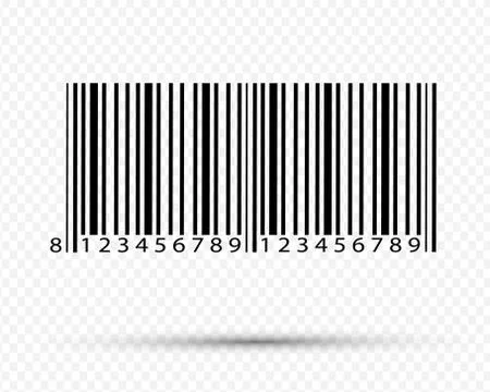 Realistic bar code icon. A modern simple flat barcode. Marketing Stock-Illustration