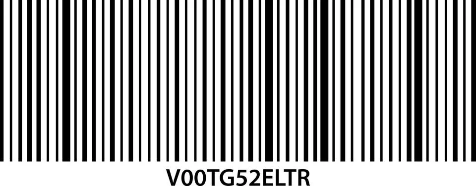 Realistic Bar code icon, sample of Bar code sign vector Stock Illustration