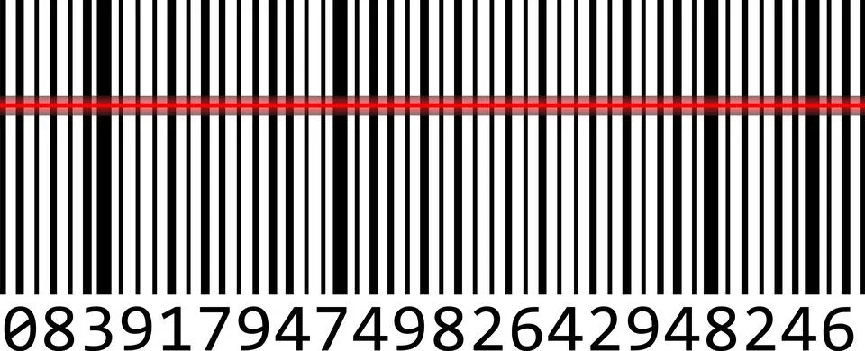Realistic Bar code icon, sample of Bar code sign vector Stock-Illustration