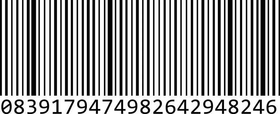 Realistic Bar code icon, sample of Bar code sign vector Stock Illustration