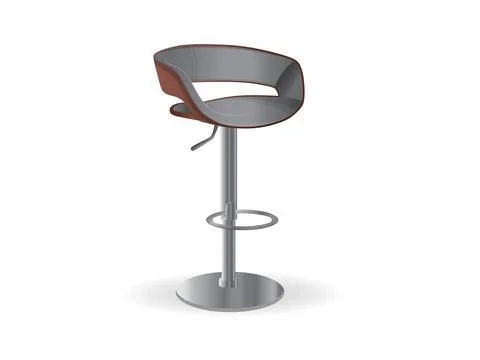 Realistic bar stool - 3D bar chair Stock Illustration