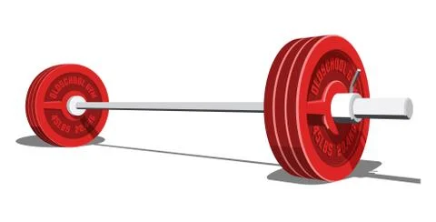 Realistic Barbell vector 3d illustration Illustrazione stock