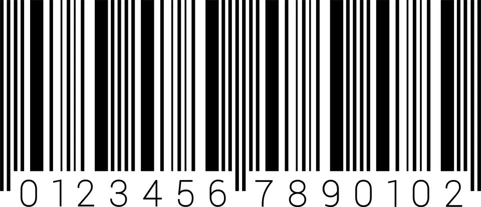 Realistic barcode. Barcode icon isolated on transparent background Иллюстрация