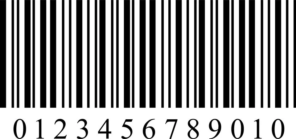 Realistic barcode. Barcode icon isolated on transparent background Stockillustratie