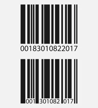 Realistic barcode icon isolated on grey background. Vector illustration. Stock-Illustration