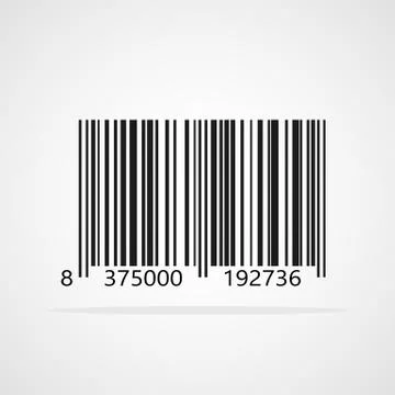 Realistic barcode icon. Vector illustration. Stock Illustration