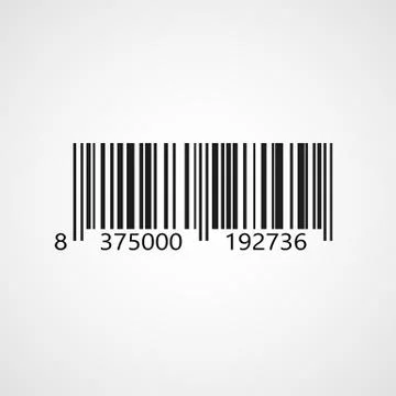 Realistic barcode icon. Vector illustration. Illustrazione stock