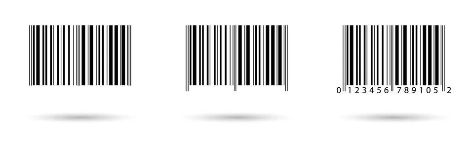 Realistic barcode label template. Product identification code vector icon. .. Stock-Illustration