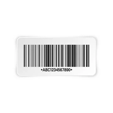 Realistic barcode sticker. Identification tracking code. Serial number, product Illustrazione stock