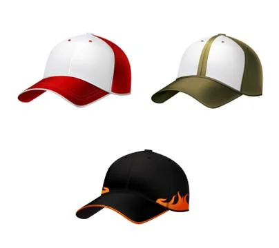 Realistic baseball cap Illustrazione stock