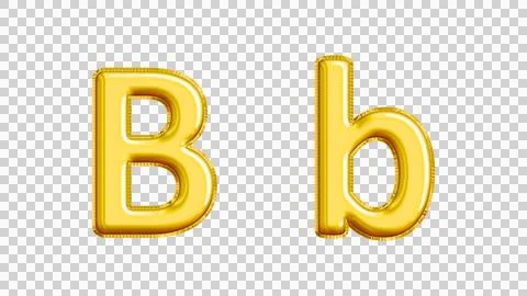 Realistic "Bb" Isolated Balloon Text Effect. Stock Illustration