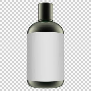 Realistic Beard Shampoo Bottle 3D Rendering Mockup Template Stock Illustration