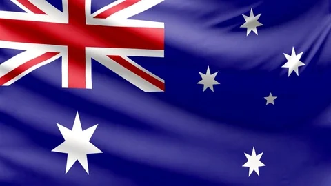 Realistic beautiful Australia flag looping Slow 4k resolution Stock Footage 70432977