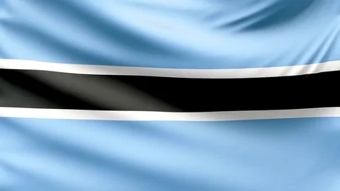 Realistic beautiful Botswana flag looping Slow 4k resolution Stock Footage 70606857
