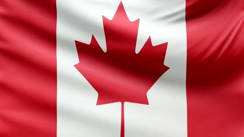 Realistic beautiful Canada flag looping Slow 4k resolution Stock Footage 70396230