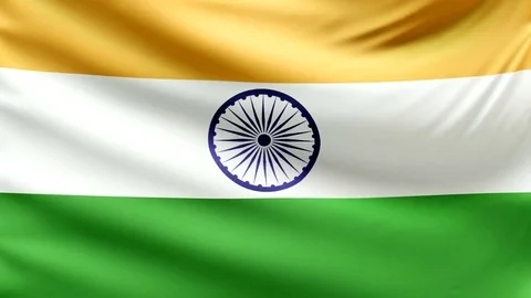 Realistic beautiful India flag looping Slow 4k resolution Stock Footage 70446161