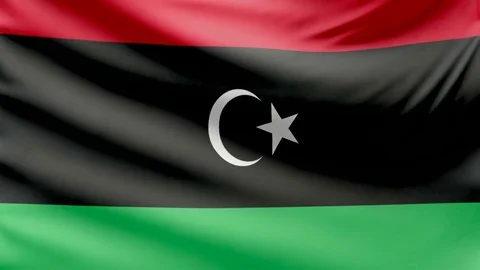 Realistic beautiful Libya flag 4k Stock Footage 70779332
