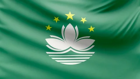 Realistic beautiful Macao flag 4k Stock Footage 70795933