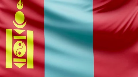 Realistic beautiful Mongolia flag 4k Stock Footage 70878558