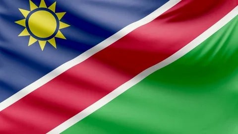 Realistic beautiful Namibia flag 4k Stock Footage 70951509