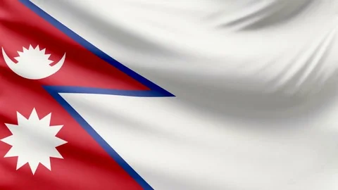 Realistic beautiful Nepal flag 4k Stock Footage 70954553