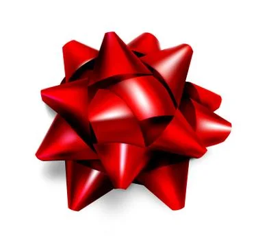Realistic beautiful red bow Stock Illustration