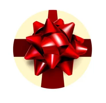 Realistic beautiful red bow Stock Illustration