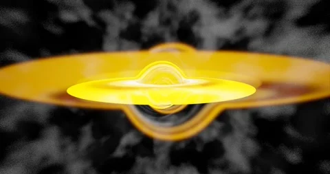 Realistic behaviour of black hole surrounded by accretion disk in stellar s.. Stock Footage 259654288