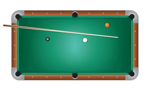 Realistic billiards pool table green felt illustration 스톡 일러스트