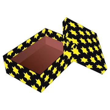 Realistic black box isolated. Vector 스톡 일러스트